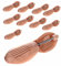 HIMRY® 10 Paires Embauchoirs de Bois Naturel, avec Ressort, Unisexe Premium Chaussures civière à Spirale, Dames/Hommes, Taille 41/42, Taille 41, Taille 42, KXB6001-41-10P