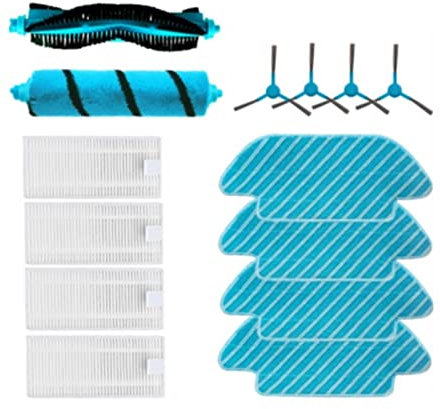 ZUMLED Compatible con Cecotec Conga 4090 5090, Cepillo Suave de Rodillo, Filtro Hepa, paño de mopa, Cepillo Lateral, Repuesto de aspiradora robótica