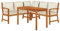 vidaXL Garten Essgruppe 4-TLG., Gartenmöbel Set mit Kissen, Gartengarnitur Sitzgruppe Modulares Design, Lounge Sofa Bank Tisch, Massivholz Akazie