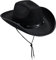 Hut Kinnriemen Leder Unisex Solid Hemming Western Five Nagel Leder Gebogene Krempe Krawatte Modische Cowboyhut La Hüte, Schwarz , Einheitsgröße