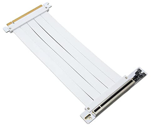 Zunate PCIe 4.0 Riser-Kabel, 128 GB Bsp Flexibler Hochgeschwindigkeits-Extender PCI Express Gen 4 EMI-Abschirmung Plug-and-Play-GPU-Verlängerungskabel für RTX 3090 RTX 3080 RTX 3070 (20 cm)