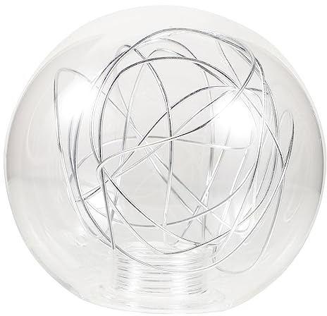 LIFKOME Lampes Suspendues Lustres Abat-Jour Globe En Verre Pour Suspension Boule Calibre Lampe Moléculaire Fil D'Aluminium