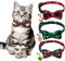 DTYDECLE 3 Stück Weihnachten Katzehalsband, weich verstellbar Weihnachten Schneeflocken Plaid Fliege Kragen mit Glocke Sicherheit Schnellverschluss für Xmas Kostüm von Kätzen und Hündchen