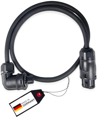 SolX Verlängerungskabel Betteri Buchse Wieland Stecker Kabel Leitung Wechselrichter Haus Steckdose (10M) Schwarz