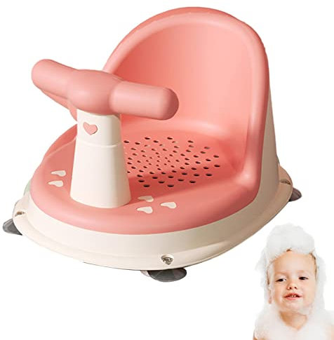 Asiento De Baño para Bebé - Silla De Baño para Bebé con Ventosas Respaldo Antideslizante | Asiento De Bañera para Bebé | Asiento De Baño Bebe para Bañera | Silla para Baby Shower 6-18 Meses