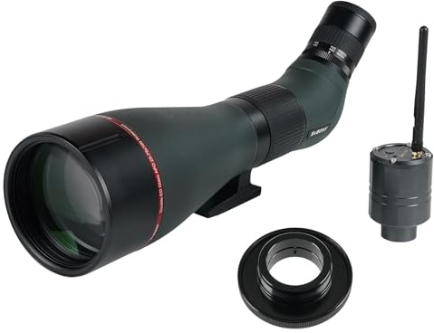 Svbony SA401 APO abgewinkeltes Spektiv, 25–75 x 100 Dual ED Spotter Zielfernrohr, IPX7 wasserdichtes Spektiv mit 3,2 cm abnehmbarem Okular, kompatibel mit SC001-Kamera für Vogelbeobachtung