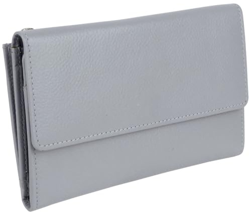 Golunski Leather Ladies Tri-Fold Purse/Wallet - Grey