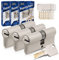 GERCAR Pro Gleichschließend 3x Schließzylinder 40/50 Set 3 Profilzylinder inkl. 15 Schlüssel - 90 mm Türschloss Zylinderschloss 3er Zylinder - Länge: 90mm, A:40 B:50 - Schließsystem