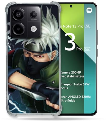 Cokitec Verstärkte Schutzhülle für Xiaomi Redmi Note 13 Pro 5G Manga Naruto Kakashi