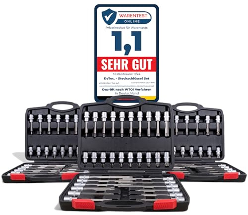 3 Koffer Bit-Set Steckschlüssel Satz 1/2 Zoll 88 tlg. Torx Imbus Vielzahn 1/2