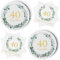 WenmthG 40th Birthday Paper Plates and Napkins, Birthday Party Tableware Kit for 20 Guests, Sage Green 40th Birthday Decorations Plates 9in and Napkins 6.6in - Total 40Pcs