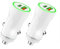 MUTTO Pack 2 Mini Cargador Coche USB C + USB A, [Puerto Dual QC3.0] 2.4A, Cargador Adaptador Mechero 2 Puertos USB Tipo C y USB, Compatible con Móvil, Tablets y Ipads, iPhone, Samsung y Todos