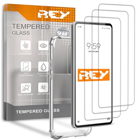 3X Protector de Pantalla y Funda Anti-Shock para XIAOMI REDMI K20 - K20 Pro - MI 9T - MI 9T Pro - MI9T, Cristal Vidrio Templado y Silicona TPU de Alta Resistencia