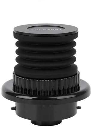 Single Dose Hopper Advanced Add-On with Silicone Bellow and Aluminum Lid Compatible with Breville Espresso Machine with baffle, Black