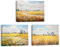 Piy Painting Impression sur Toile Paysages ruraux, Tableau sur toile chrysanthème, Peinture sur Toile Fleur Encadré Tableau Decoration Murale pour Salon, Chambre, Salle d’étude 3 Pièces 40x30 cm
