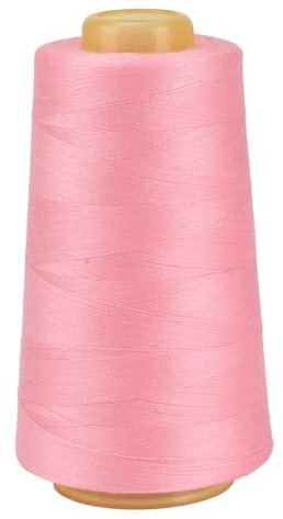 FOGAWA 1 Rollen Nähgarn Polyester Nähgarn Nähmaschinengarn, 40s/2, 3000 yards, Garnspule Overlockgarn für Näharbeiten, Quilten, Patchwork, Kleidung(Rosa 2290)