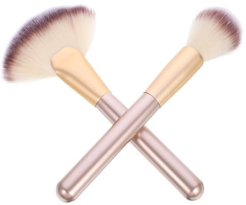 FRCOLOR 1ensemble Set De Pinceaux À Maquillage Éventail Pinceau À Blush Et Pinceau Pour Highlighter Brosse Cosmétique Multifonctionnelle Pour Maquillage Facial