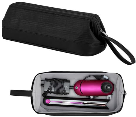 Homirty Tragetasche für Shark Flexstyle/Dyson Airwrap, Reisetasche für Shark HD430 FlexStyle, tragbare Reise-Aufbewahrungstasche, kompatibel mit Dyson Airwrap/Shark Flexstyle Haartrockner,Schwarz