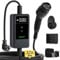 dé Cavo Ricarica Auto Elettrica Tipo 2 Schuko 3,7kW 6m [0,85m+5,15m, 6A-16A] Colonnina Ricarica Auto Elettrica con Supporto, con LCD Controllo Digitale Compatibile con Model Y, e208 e Altri EV/PHEV