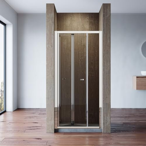SONNI Upgrade Box doccia in vetro trasparente a soffietto 100 x 185 cm