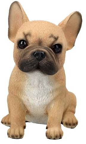 Figuren Shop GmbH Französische Bulldogge Welpe Dekofigur – Hundefigur, Tierfigur, Bully Statue, Sammlerfigur, 16 cm Höhe