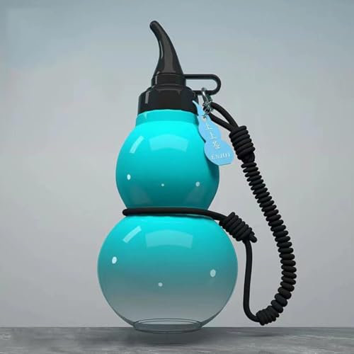 JUNYFFF Trinkflasche, Trinkflasche 800Ml Sport Wasserflasche, Praktische Wasserflasche Für Sport Und Freizeit, Sportflasche Mit Seil, Für Fitness, Büro, Schule, Yoga, Outdoor,Blau