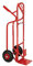 Bakaji Carrello Portapacchi Alluminio Peso Piuma 7KG Portata Max 200KG con Ruote Pneumatiche da 255mm, Base di Sollevamento Pieghevole (Carrello Verticale 2 Ruote Rosso)