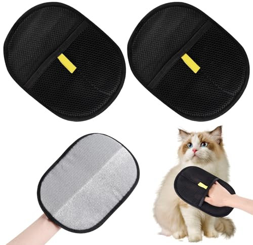 Sophisticate 2 Stück Antistatische Fell Magnet Handschuh Doppelseitige Fellpflegehandschuh für Pets Tierhaarentferner handschuh für die Pflege und Entfernung unerwünschter Haare