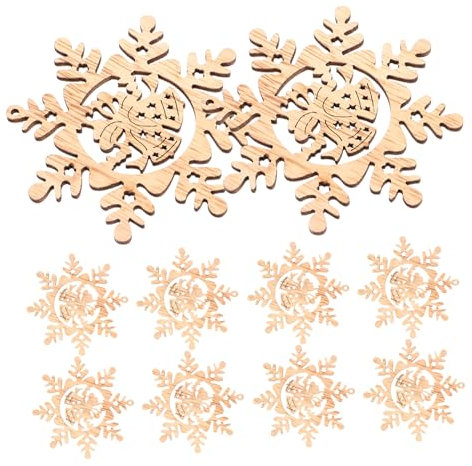 SHINEOFI Holz-weihnachtsanhänger Diy Malen Blanko-weihnachtsanhänger Aus Holz Unbemalte Weihnachtsanhänger Zum Selbermachen Holzanhänger Mit Zeichnungen Für Dekoration