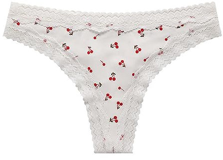 KXQYIKYI Mutandine Senza Cuciture per Le Donne, Mutandine di Bikini a Bassa Vita a Forma di tosabile e trasgressori di Ciliegia, Mutandine Bikini a Bassa Vita