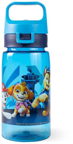 p:os PAW Patrol Botella para niños de 500 ml, a prueba de fugas, botella pequeña perfecta para guardería, parque infantil o casa - para niños, color azul