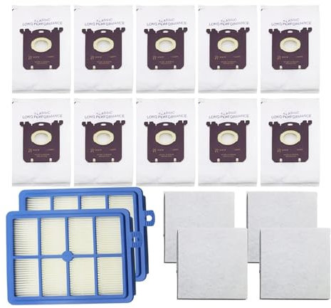OJAQYUYA Filtre Hepa Et Sac À Poussière, Compatibles avec S-Bag, S'appliquent Aux Accessoires De, Compatibles avec Electrolux, Compatibles avec Les Aspirateurs Philips(16pcs)