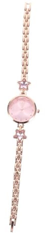 AKOOSY Reloj De Señoras Brillante Relojes De Mujer Conformado Brillantina Estrellas Diamante De Imitación Delicado Chicas Marcar Waterproof para Mujeres Muñeca Reloj De Mujer Rosa