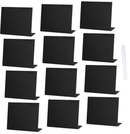 HOMSFOU 1 Satz Memo Schiefertafel aus Schwarze Dekorationstafeln mit Stift für Hochzeiten Partys Buffets und Kreative Anlässe Wiederverwendbar und Stabil