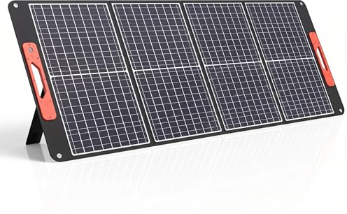 SWAREY Panel Solar 100W Monocristalino con 19.8V DC/USB/QC 3.0/Tipo C PD 60W, Cargador Solar Plegable para Generadores Camper Caravana Jardín (100W-PRO)