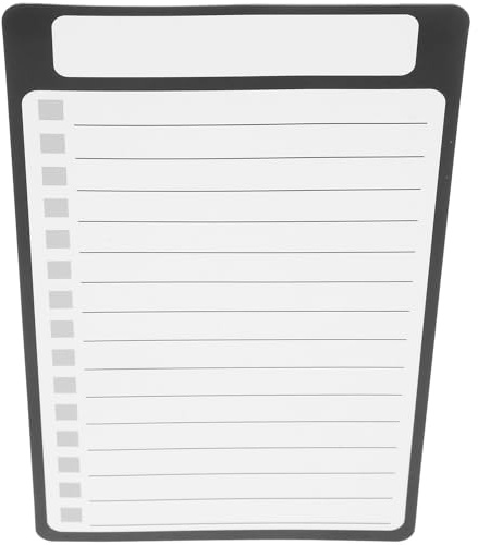 Supvox Magnetischer Kühlschrank Notizblock aus Pet mit Schwarzer Oberfläche Praktisches und Magnetisches Memo Pad für Alltag und Metalloberflächen