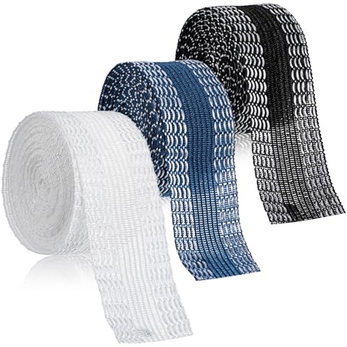 3 Rolls 3 Color Hemming Tape for Trousers, No Sew Iron on Hem Tape for Clothing Shortening, Washable Pants Hemming Tapes for Dress Jeans Tablecloths Curtain Sheets (9M in Total)