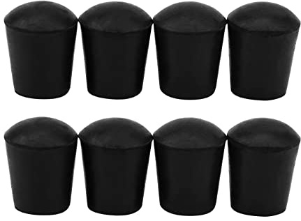 Rubber Chair Caps, 8pcs Scratch Proof Furniture Feet Leg Protectors Pads, Rubber Ends Caps Reduce Noise for Chair,Table, Sofa,Desk(Size:19mm)