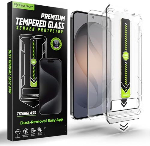 Techsuit Displayschutz für Samsung Galaxy S26 Gehärtetes Glas mit Fingerabdruck Entsperrung Kompatibel, HD Klarheit, Stoßschutz, Ölabweisende Beschichtung, TitanGlass CrystalHD