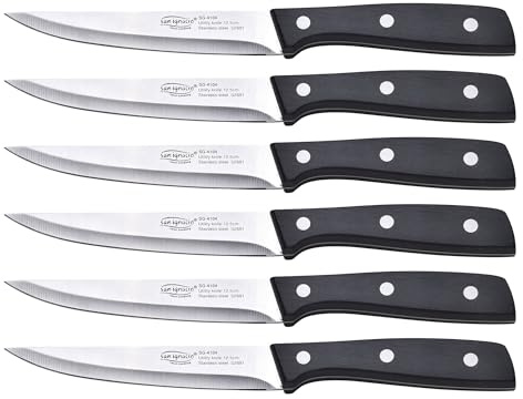 San Ignacio Cuchillo en Acero inoxidable EXPERT Cuchillo multiusos H.12,5cm, Juego de 6