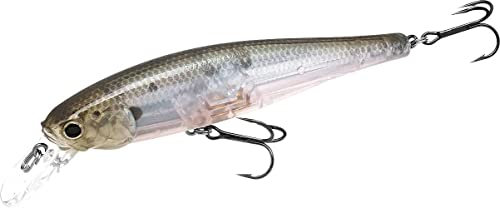 LUCKY CRAFT Pointer 100, 238 Ghost Minnow, Jerkbait, Turniergewinner, Süßwasserbarsch-Angelköder, hängender Harter Köder mit seitlicher Aktion, integrierter Rassel und Gewichtsübertragungssystem