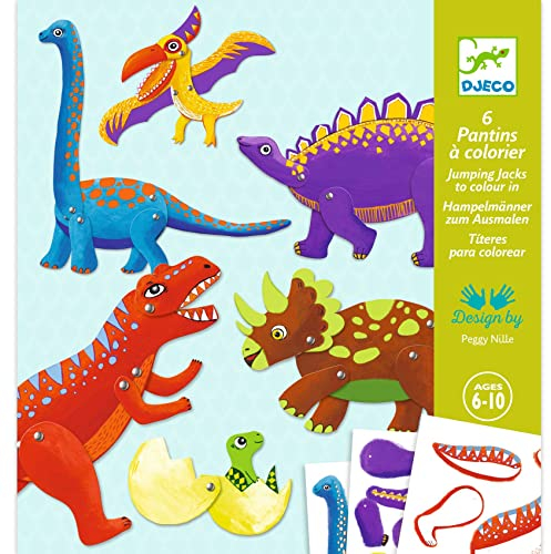 Djeco - Kreativ Set Dinos mit beweglichen Elementen, 6y+