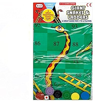 Giant Snakes and Ladders or Ludo Play Mat Board Traditional Childrens Game (Snakes and Ladders)