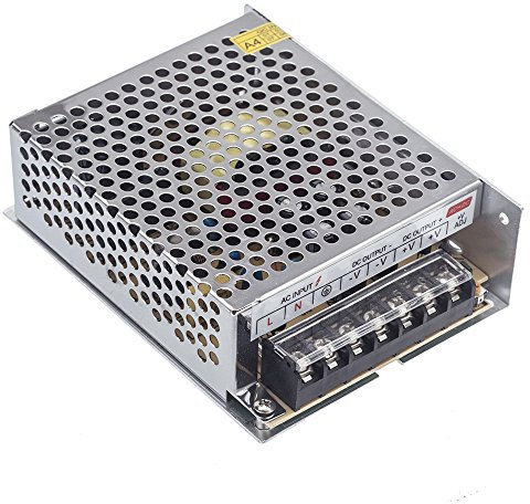 Lixada Alimentatore Stabilizzato per striscia bobina a LED switch trimmer AC 100V?240V DC 24V 5A 120W