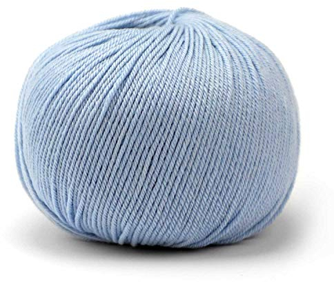 50 g Pascuali Saffira | 75% Schurwolle (Bio Merino Ultrafine, Mulesing frei), 25% Seide (Maulbeerseide), Farbe:Eis 16