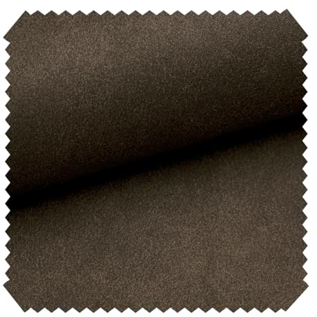novely® LATHEN Veloursleder in Wildleder-Optik - Möbelstoff mit Rückseitenvlies - Robuster Polsterstoff - Pflegeleichte Meterware 1lfm | Farbe: 05 Dunkelbraun