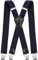 Decalen Mens Braces with Very Strong Metal Clips Wide 4 cm 1.5 inch Heavy Duty Suspenders One Size Fits All Men and Women Adjustable and Elastic X Form (Navy Blue)