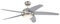 72069 Bendan LED 132 cm Deckenventilator mit fünf Flügeln, Ausführung seidenmattes Chrom mit Hammerschlag-Effekt, dimmbare LED-Leuchte mit Opalmilchglas, Fernbedienung enthalten