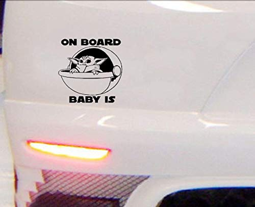20 cm Autoaufkleber Baby Yoda an Bord Aufkleber Vinyl Decal Sci-Fi Star Wars The Mandalorean