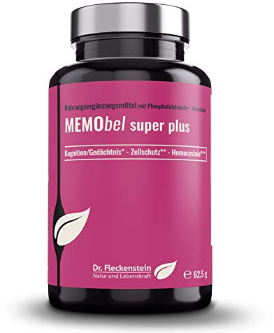Dr. Fleckenstein MEMObel* super plus, B Vitamine, Zink, Lecithin und Citicolin. Vegan. Nahrungsergänzungsmittel.